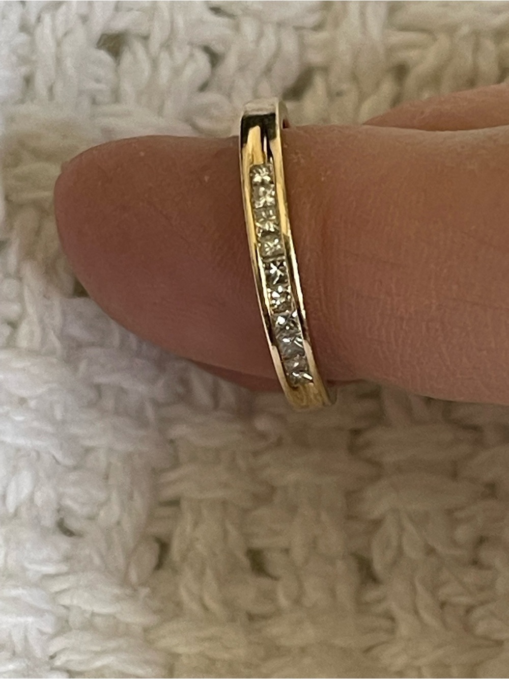Elegant Marquise & Baguette Diamond Ring Set - 14k Gold - Picture 2 of 5